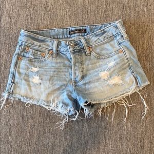 Abercrombie & Fitch denim light wash shorts